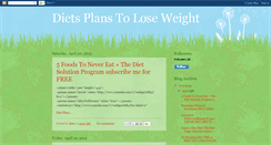 Desktop Screenshot of dietplanstoloseweight.blogspot.com