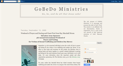 Desktop Screenshot of gobedoministries.blogspot.com