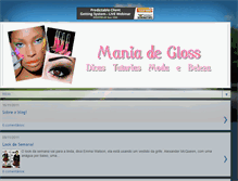 Tablet Screenshot of maniadegloss.blogspot.com