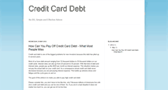 Desktop Screenshot of creditcarddebtis.blogspot.com