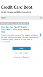 Mobile Screenshot of creditcarddebtis.blogspot.com