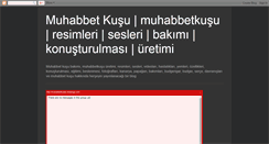 Desktop Screenshot of muhabbetkusu.blogspot.com