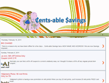 Tablet Screenshot of cents-ablesavings.blogspot.com