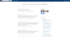 Desktop Screenshot of alexsdailydiscoveries.blogspot.com