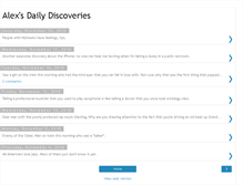 Tablet Screenshot of alexsdailydiscoveries.blogspot.com