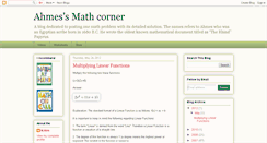 Desktop Screenshot of ahmes-math-corner.blogspot.com