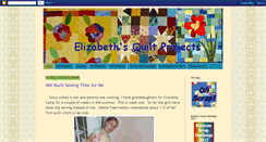 Desktop Screenshot of elizabethsquiltprojects.blogspot.com