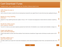 Tablet Screenshot of cant-download-itunes.blogspot.com