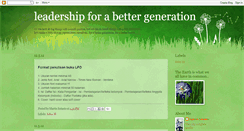 Desktop Screenshot of leadershipforabettergeneration.blogspot.com