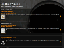 Tablet Screenshot of cantstopwineing.blogspot.com