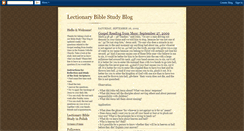 Desktop Screenshot of lectionarybiblestudy.blogspot.com