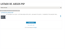 Tablet Screenshot of listadodejuegospsp.blogspot.com