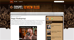 Desktop Screenshot of gospelreviewblog.blogspot.com