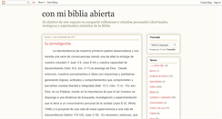 Desktop Screenshot of conmibibliaabierta.blogspot.com