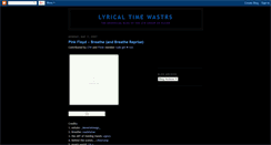 Desktop Screenshot of lyrical-time-wastr.blogspot.com