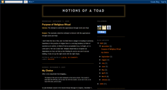 Desktop Screenshot of notionsofatoad.blogspot.com