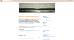 Desktop Screenshot of marketing-outpost.blogspot.com