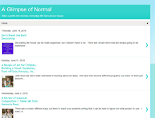 Tablet Screenshot of glimpseofnormal.blogspot.com