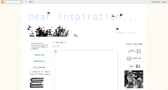 Desktop Screenshot of dearinspirationblog.blogspot.com