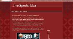 Desktop Screenshot of livesportsidea.blogspot.com