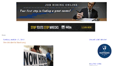 Desktop Screenshot of jobhiringonline.blogspot.com