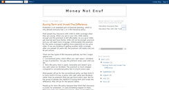 Desktop Screenshot of moneynotenuf.blogspot.com