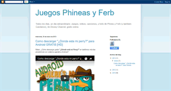 Desktop Screenshot of juegosphineasyferb.blogspot.com