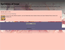 Tablet Screenshot of lesa-sprinklesofhope.blogspot.com