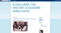 Desktop Screenshot of ambulancehistory.blogspot.com