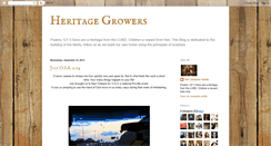 Desktop Screenshot of heritagegrowers.blogspot.com