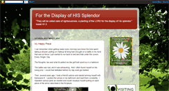 Desktop Screenshot of forthedisplayofhissplendor-nancy.blogspot.com