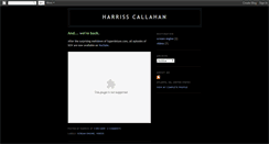Desktop Screenshot of harrisscallahan.blogspot.com