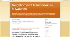 Desktop Screenshot of neighborhoodtransformationmilwaukee.blogspot.com