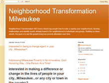 Tablet Screenshot of neighborhoodtransformationmilwaukee.blogspot.com