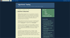Desktop Screenshot of algotrading.blogspot.com