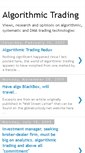 Mobile Screenshot of algotrading.blogspot.com
