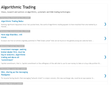 Tablet Screenshot of algotrading.blogspot.com