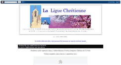 Desktop Screenshot of la-ligue-chretienne.blogspot.com