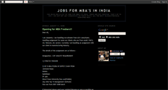 Desktop Screenshot of mbajobsindia.blogspot.com