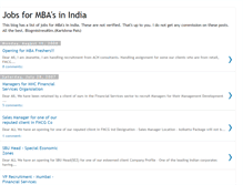 Tablet Screenshot of mbajobsindia.blogspot.com