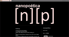 Desktop Screenshot of nanopoetica.blogspot.com