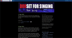 Desktop Screenshot of dorsetforsinging.blogspot.com