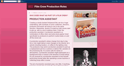 Desktop Screenshot of filmcrewproductionroles.blogspot.com