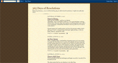 Desktop Screenshot of 365daysofresolutions.blogspot.com