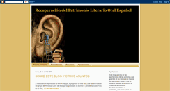 Desktop Screenshot of patrimonio-oral.blogspot.com