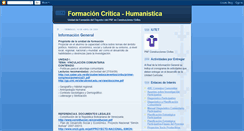 Desktop Screenshot of formacioncriticohumanista.blogspot.com