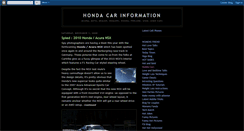 Desktop Screenshot of hondacarinformation.blogspot.com