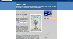 Desktop Screenshot of moviecritic2000.blogspot.com