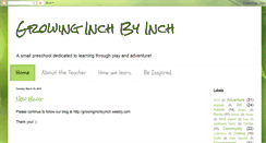 Desktop Screenshot of growinginchbyinch.blogspot.com