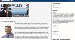Desktop Screenshot of lehighvalleypolitics.blogspot.com
